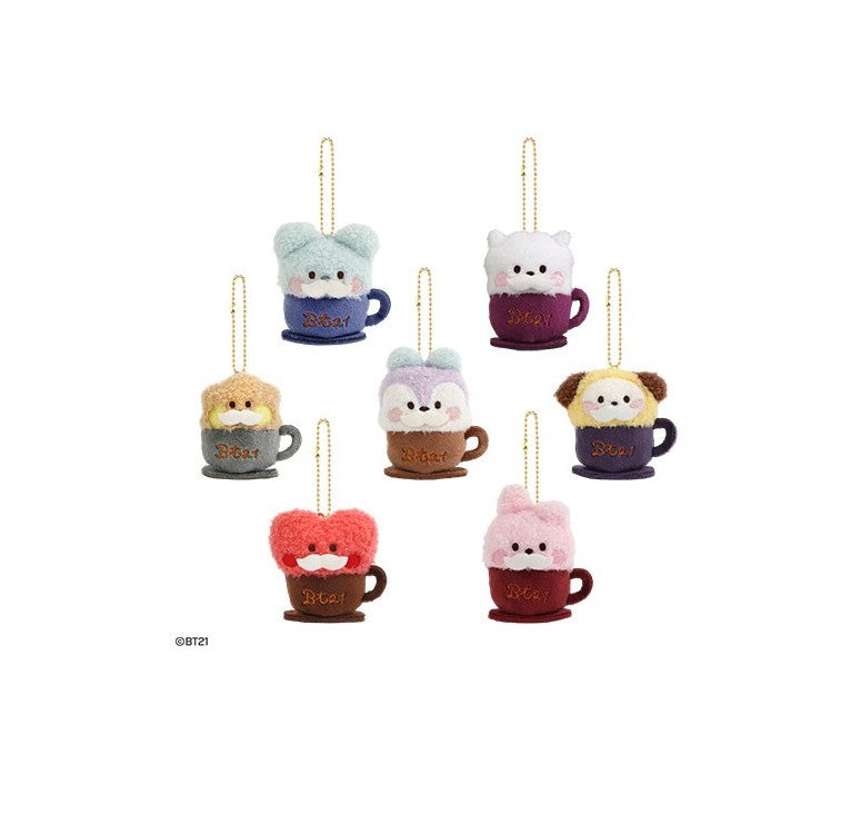 BT21 X Monopoly Collab MD - Minini Plush Keyring - Latte Version