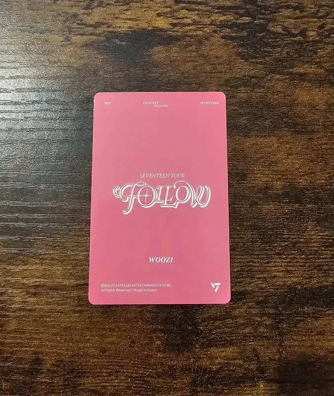 Seventeen Tour 'Follow' Photocard - Woozi