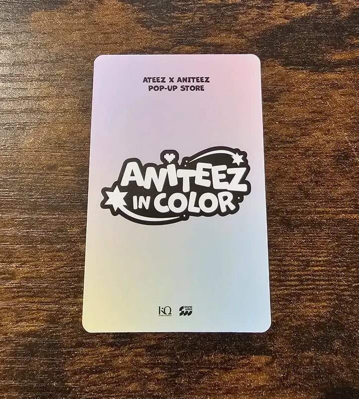 Ateez 'Aniteez in Color' Pop-up Store Pre-order Benefit Photocard - San