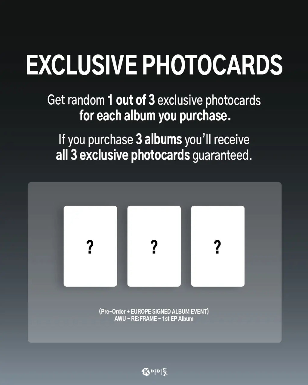 *Signed Album & Lucky Draw Event* RE:FRAME by AWU