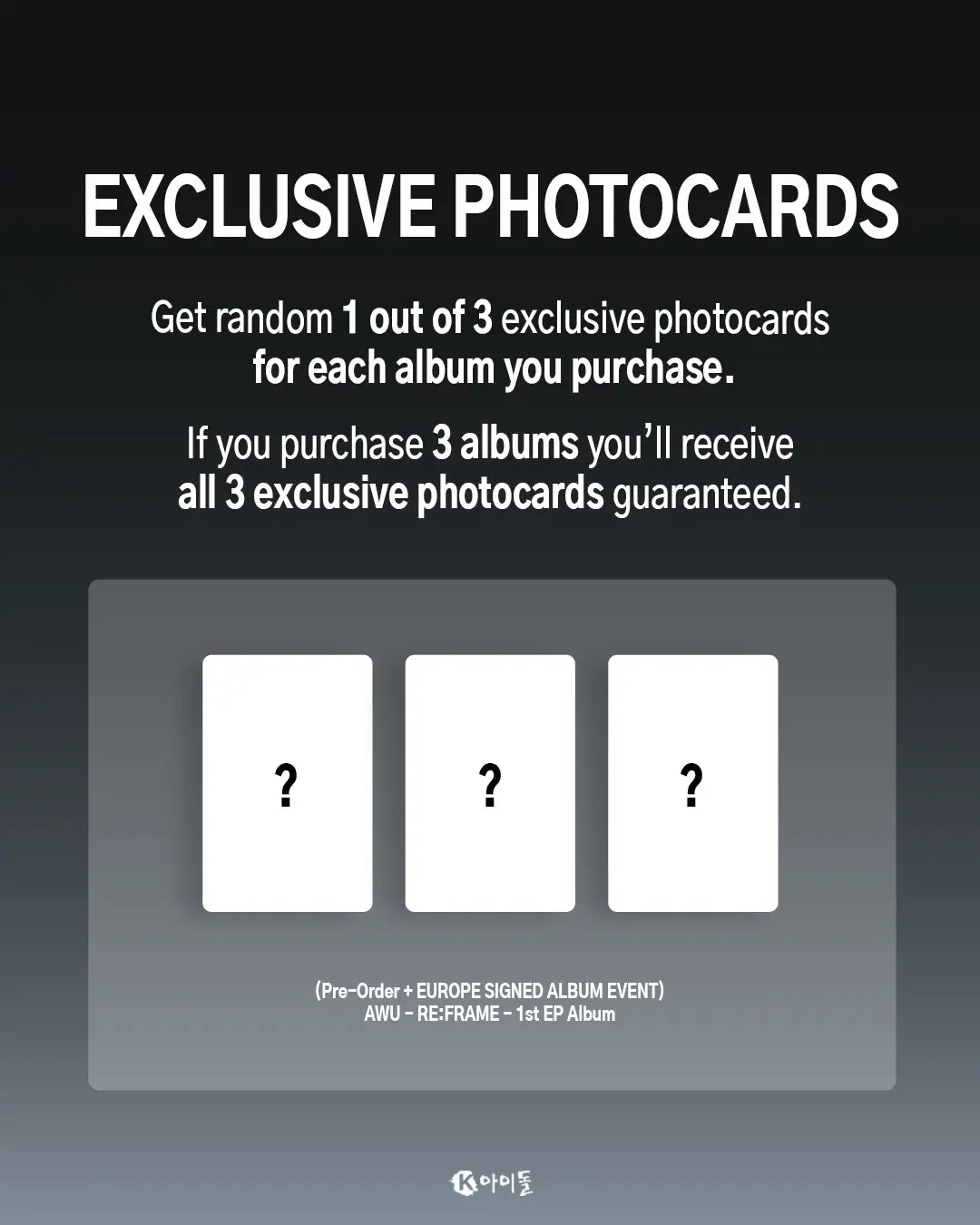 *Signed Album & Lucky Draw Event* RE:FRAME by AWU