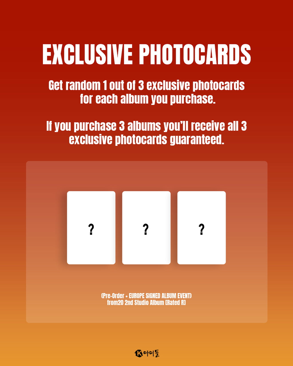 *Signed Album & Lucky Draw Event* Rated R by from20