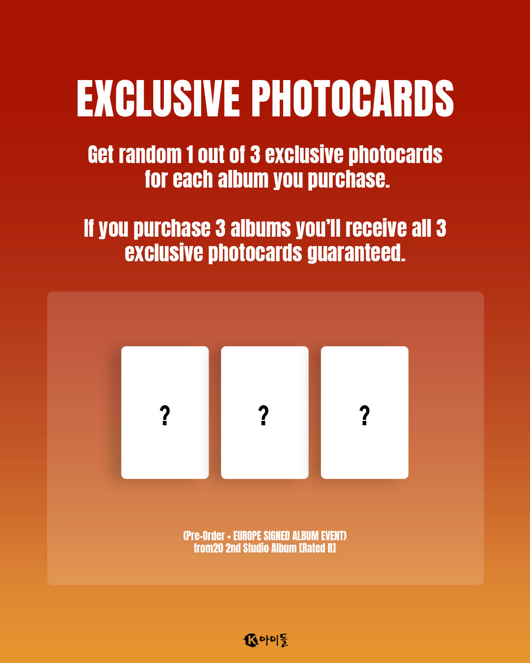 *Signed Album & Lucky Draw Event* Rated R by from20