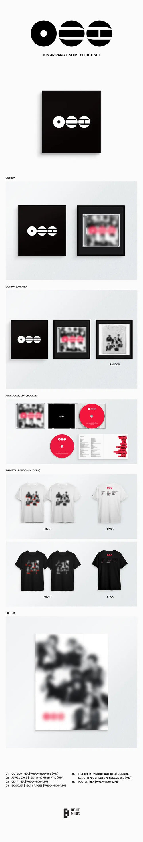 Arirang by BTS - T-Shirt CD Box Set