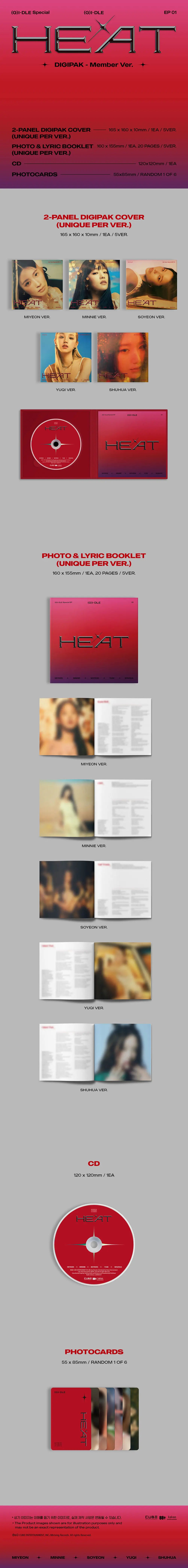 Heat by (G)I-DLE - Member Digipack Version