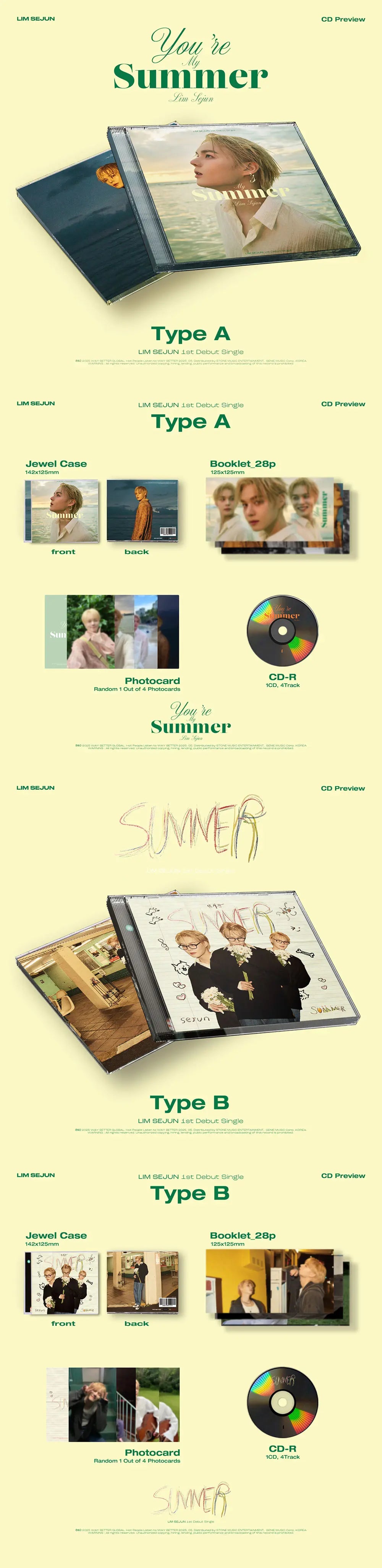 *SPECIAL EVENT/SIGNED ALBUM* You're My Summer by Lim Sejun