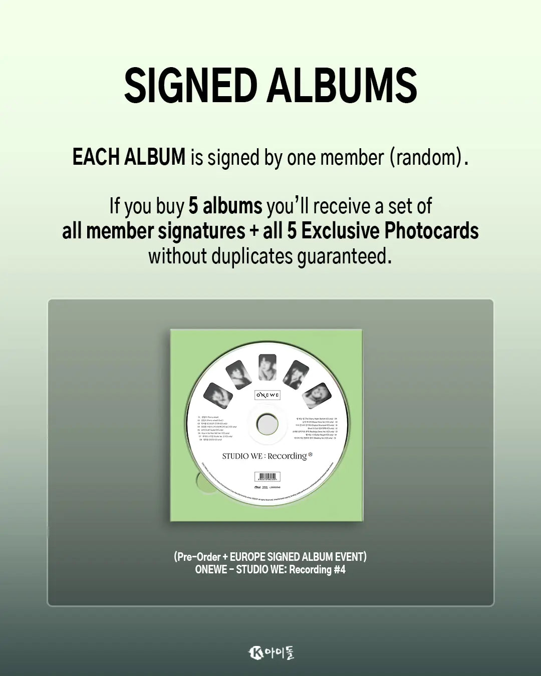 *SIGNED ALBUM & LUCKY DRAW EVENT* STUDIO WE : Recording #4 by ONEWE