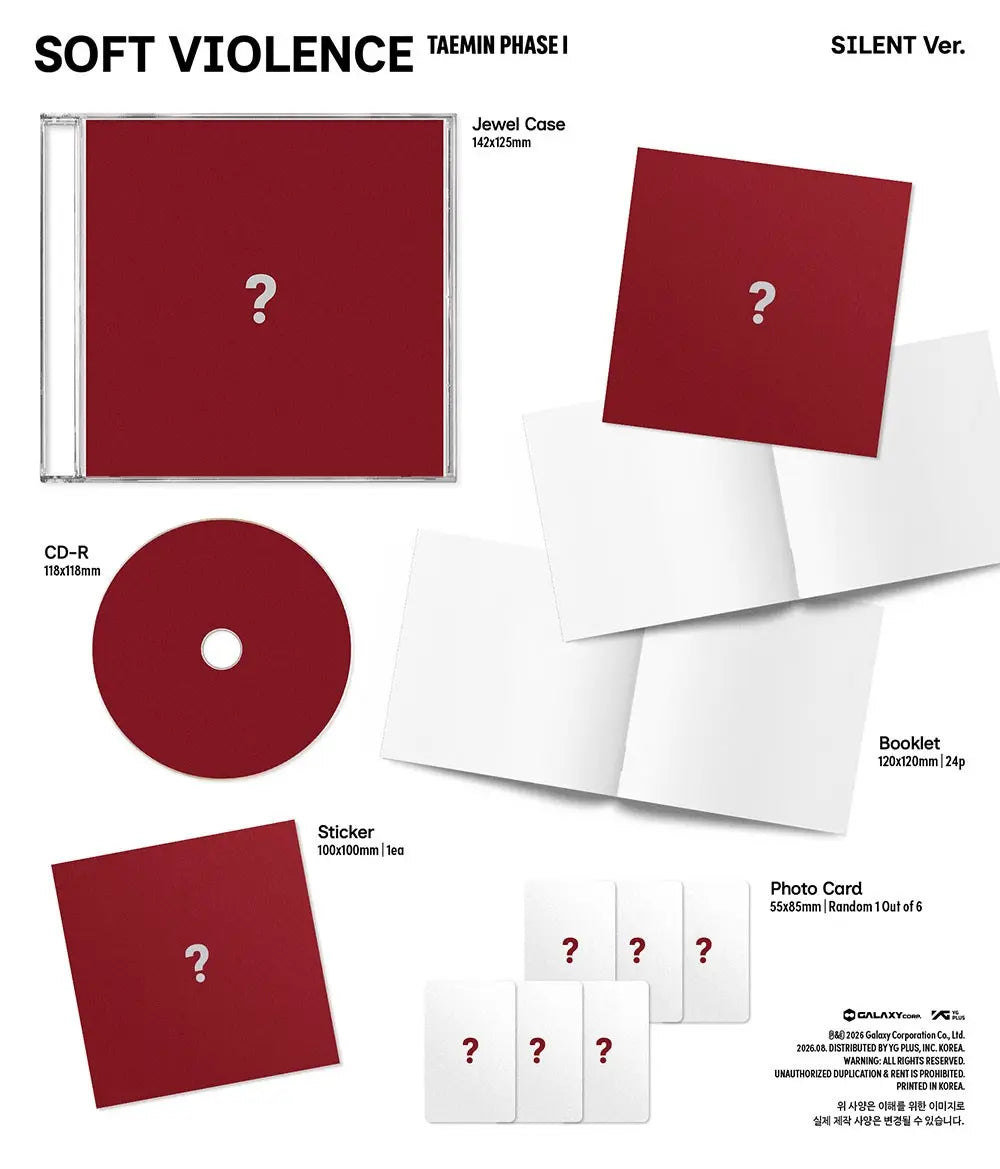 PHASE 1: Soft Violence by Taemin - Jewel Case Version
