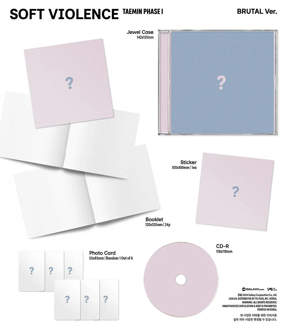 PHASE 1: Soft Violence by Taemin - Jewel Case Version