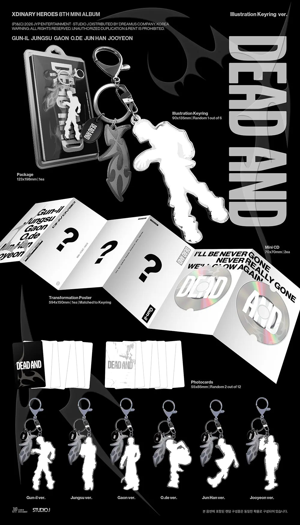 Dead And by Xdinary Heroes - Illustrated Keyring Version