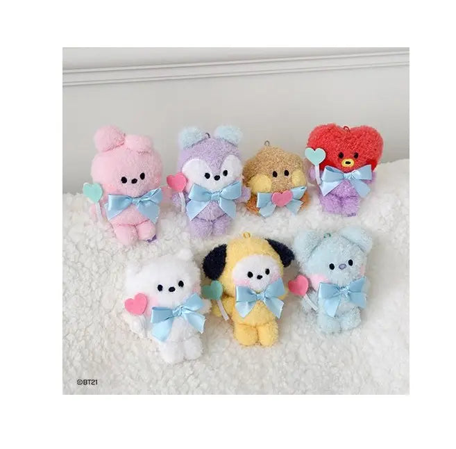 BT21 X Monopoly Collab MD - Minini Plush Keyring - Angel Version