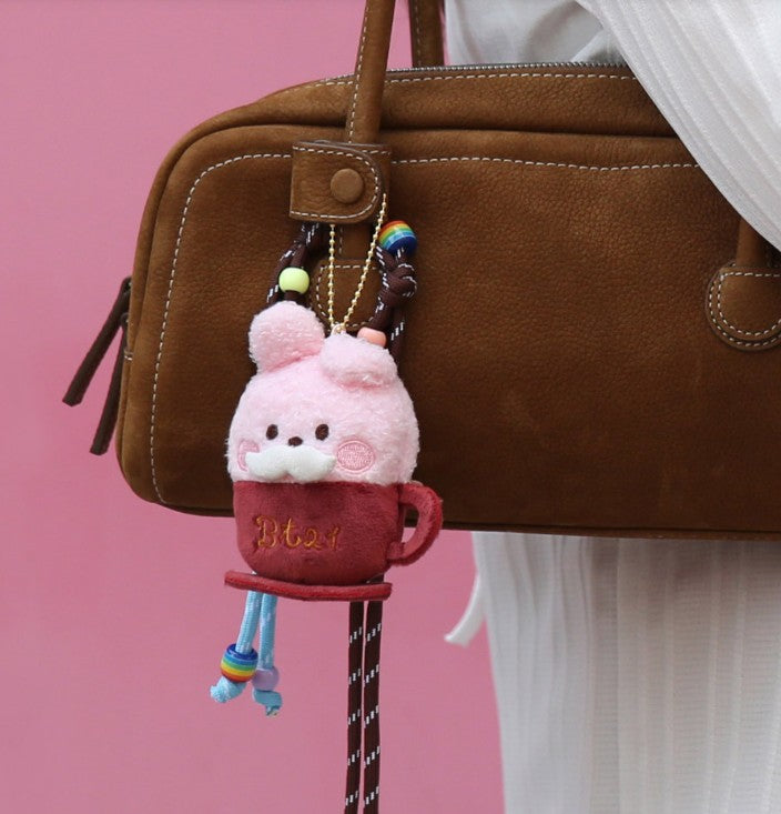 BT21 X Monopoly Collab MD - Minini Plush Keyring - Latte Version