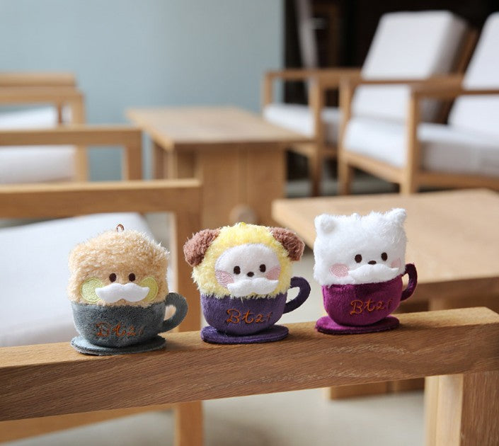 BT21 X Monopoly Collab MD - Minini Plush Keyring - Latte Version