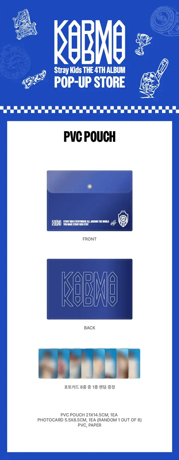 Stray Kids Karma Pop-up Store Official MD PVC Pouch