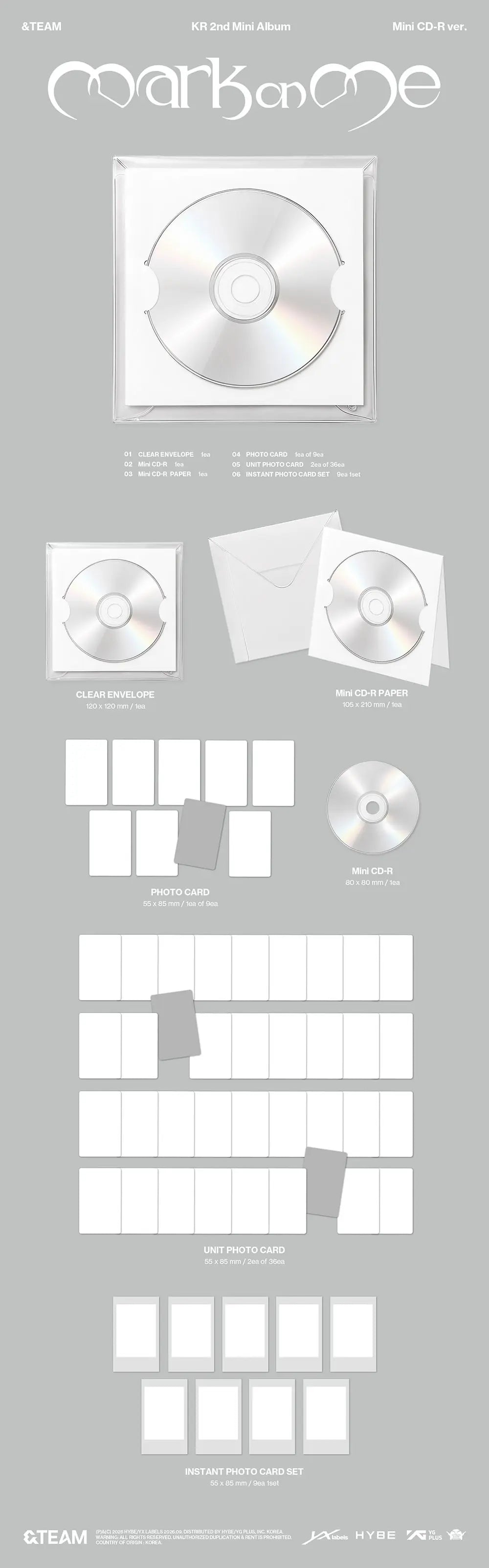 Mark on Me by &TEAM - Mini CD-R Version