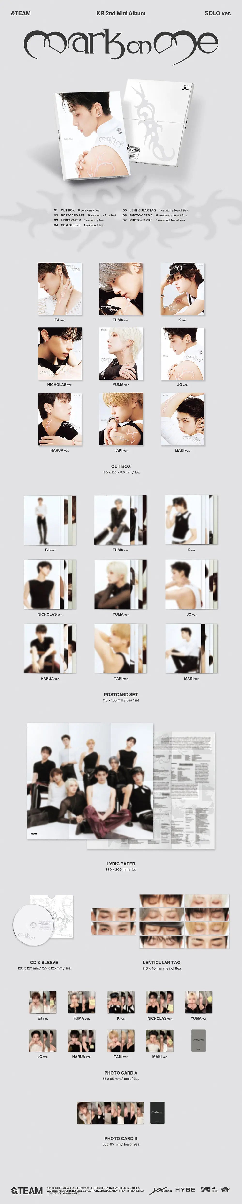 Mark on Me by &TEAM - SOLO Version
