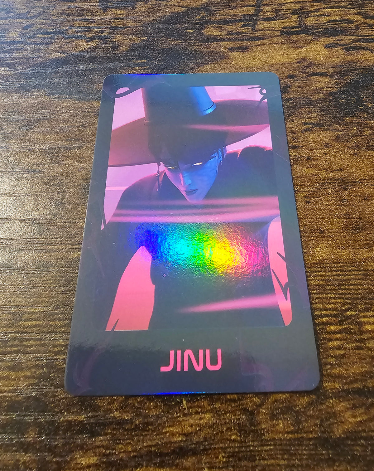 K-pop Demon Hunters Official Lightstick Pre-order Benefit Holo Photocard - Jinu